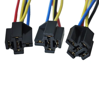 

AUTO -5 Pcs 5 Pin Wires Cable Relay Socket Harness Connector DC 12V for Car Auto