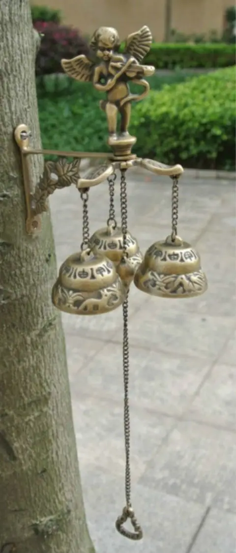 Cow Windchime Handmade in Metal Free Post Rustic lucky cow