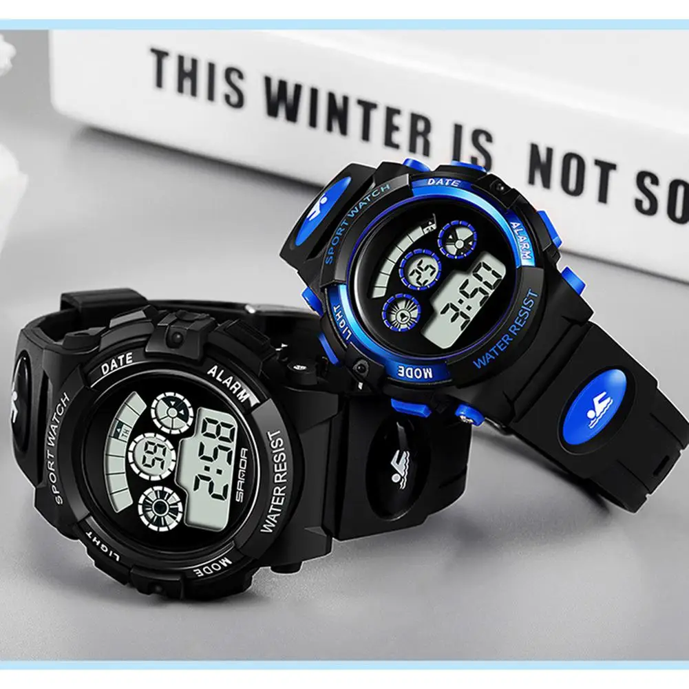 

Sanda Boy Girls Sports Electronic Watch Fashion Children Students Waterproof Luminous Wristwatch Sports Boy Girl Watch san0