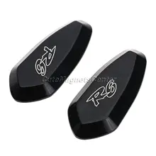 1Pair Motorbike Parts Mirror Base Plates Black Mirror Block Off Cap for Yamaha YZF R6 2003 2006 2004 2005 Motorcycle Accessories