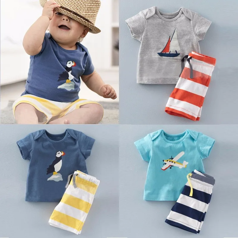 Baby boys top and shorts transport 2pc set