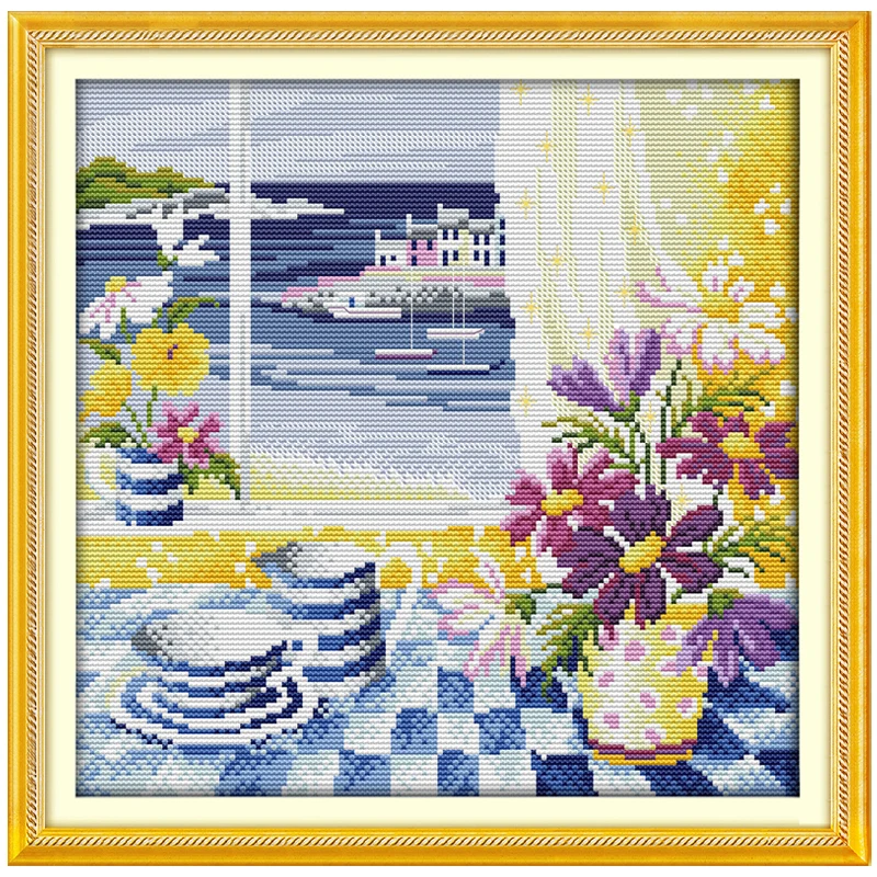 The Landscape out of the Window Counted Cross Stitch 11CT 14CT Cross
