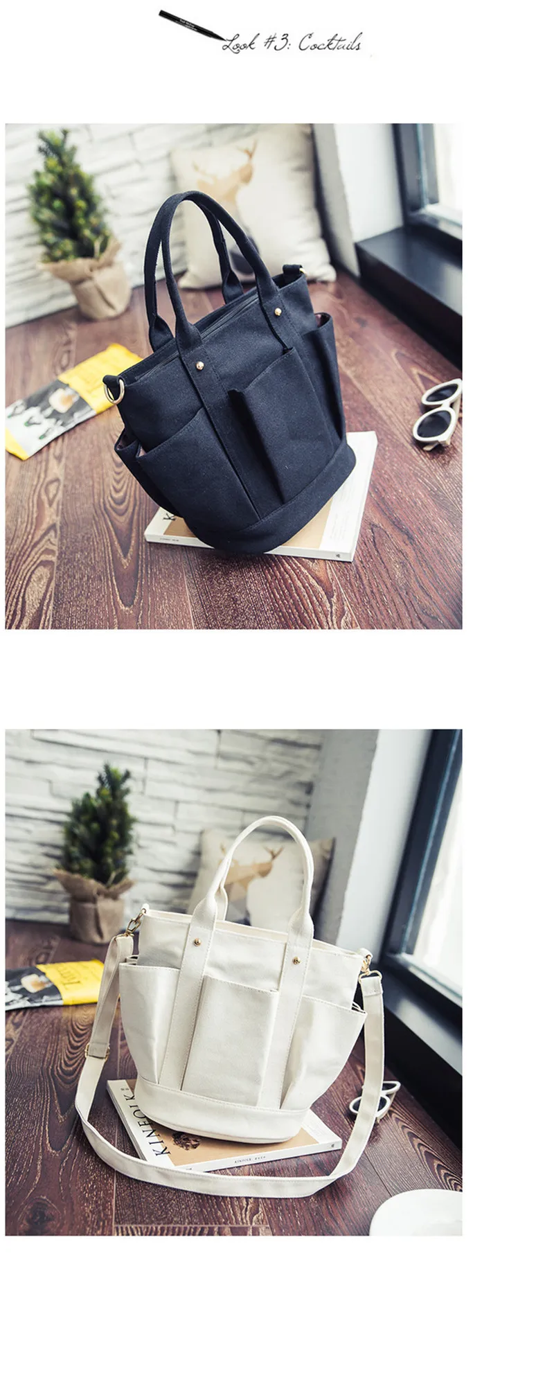 New Women Canvas Bag Drawstring Bucket Small Cross-body Bag Fashion Trend Brief Shoulder Bag For Lady Female Handbag Sac SS7381 (16)