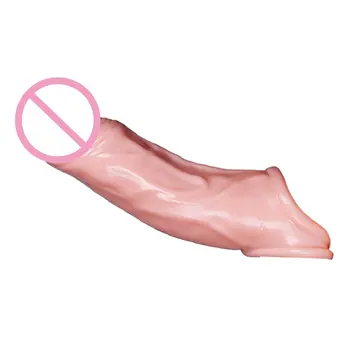Stretchable Double Opening Penis Sleeve Imitating Penis Enlargement Sex Toys For Men Condoms Male Cock Extender Dildo Enhancer 4