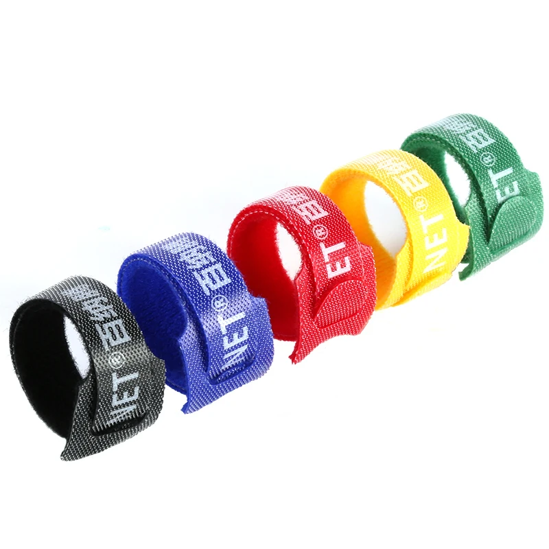 12X200mm Computer cable tie Magic Tape Straps Self adhesive Fastener