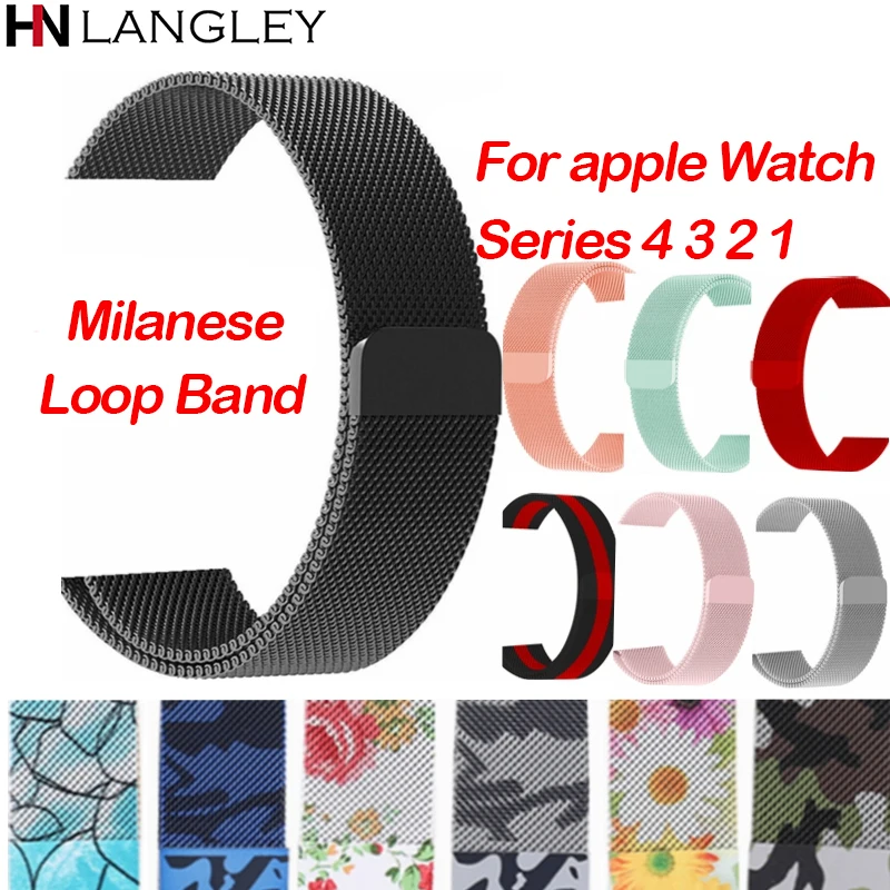 Milanese Loop ремешок для Apple Watch 40 44 мм 38 42 соединяющий ремешок браслета Магнитная Нержавеющая сталь ремешок для iwatch серии 4/3/2/1