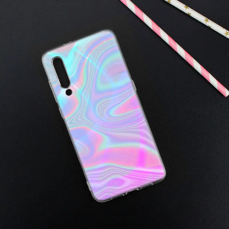 Радужный переливающийся силиконовый чехол для Xiaomi Pocophone F1 Mi 5X A1 6X A2 8 SE Lite Play Mix3 9 9SE