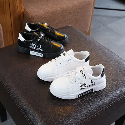 

Spring new styles go with little white shoes fashion casual shoes for children wear comfortably with soft sole boys' and girls'