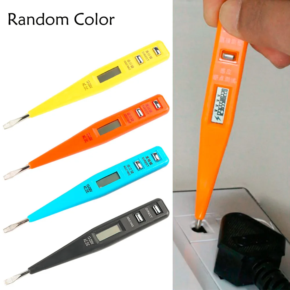 

Digital Test Pencil Multifunction AC DC 12-250V Multi-Sensor Electrical LCD Display Voltage Detector Test Pen