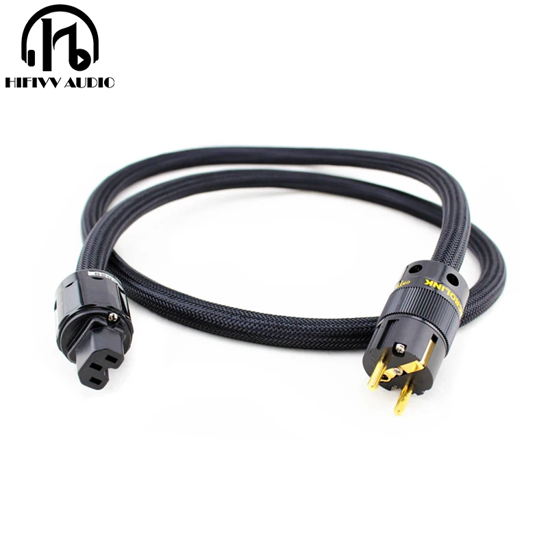 HIFIACPowerCableEUPlugConnectorForAudioAmplifierFrozenLine