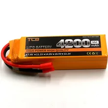 TCB RC Drone lipo battery 14.8v 4200mAh 35C 4s FOR RC airplane verticraft car cell akku 4s rc li-poly batteria