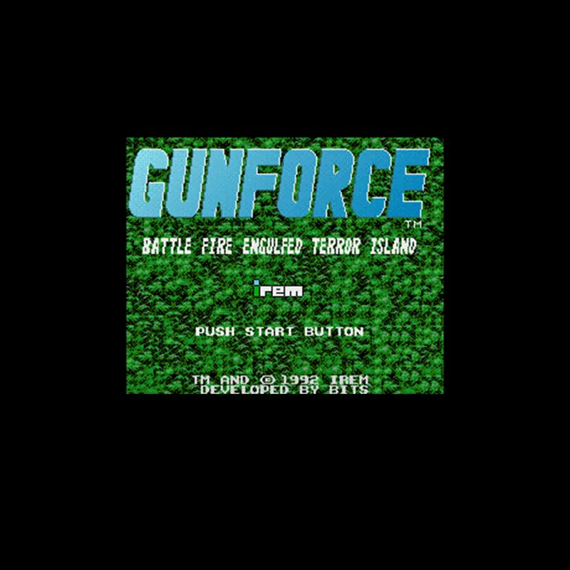 Gunforce Battle Fire Engulfed Terror Island NTSC Version 16 Bit 46 Pin