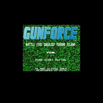 

Gunforce - Battle Fire Engulfed Terror Island NTSC Version 16 Bit 46 Pin Big Gray Game Card For USA Game Players