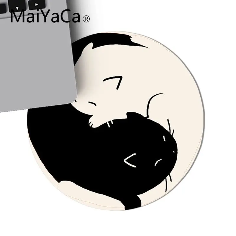 MaiYaCa мальчик Подарочный коврик милый Инь Ян Кот черно-белый ноутбук компьютерная игра игровой коврик для мыши для украшения рабочего стола коврик для мышки с аниме