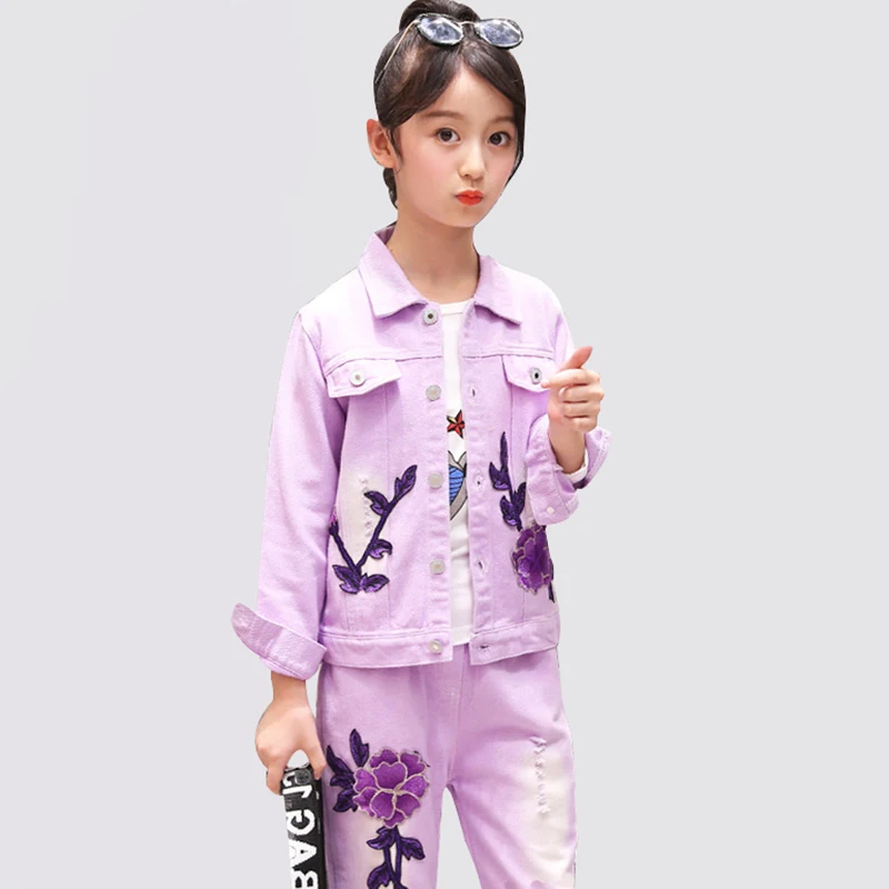 

Big girl fashion sports suit black and white clothing set for teenager autumn sportswear children XL sportswear 6 8 10 12 14
