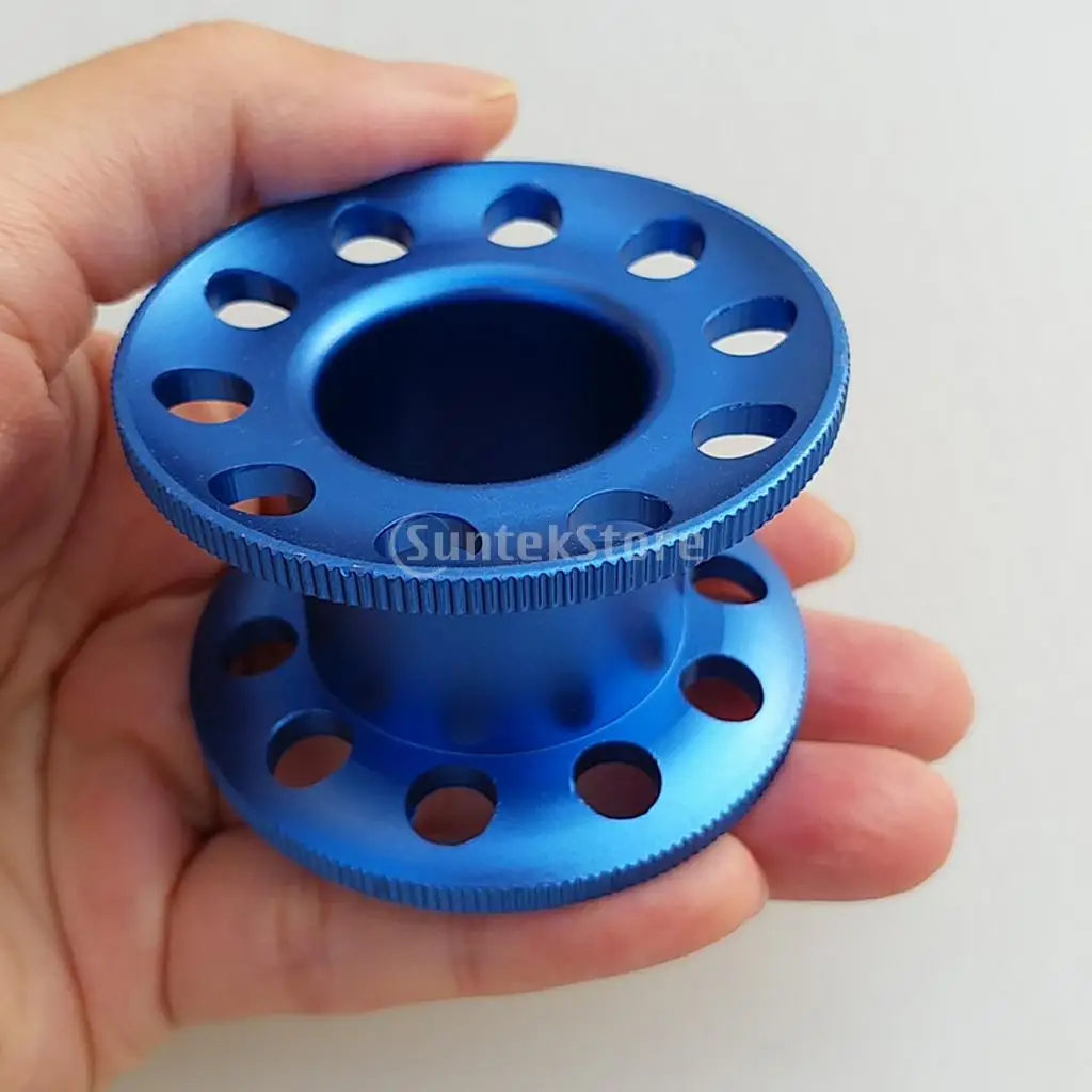 Lightweight Aluminum Alloy Scuba Diving Finger Spool Dive Reel Snorkeling Guide Line Spool Holder Water Sports Accessories