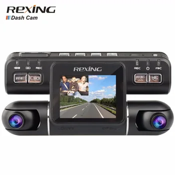 

Rexing MX2, Car Dvr Dash Cam, Dual Camera, 240 Degree Wide Angle, G-sensor, Cycle Recording Hardwire Kit