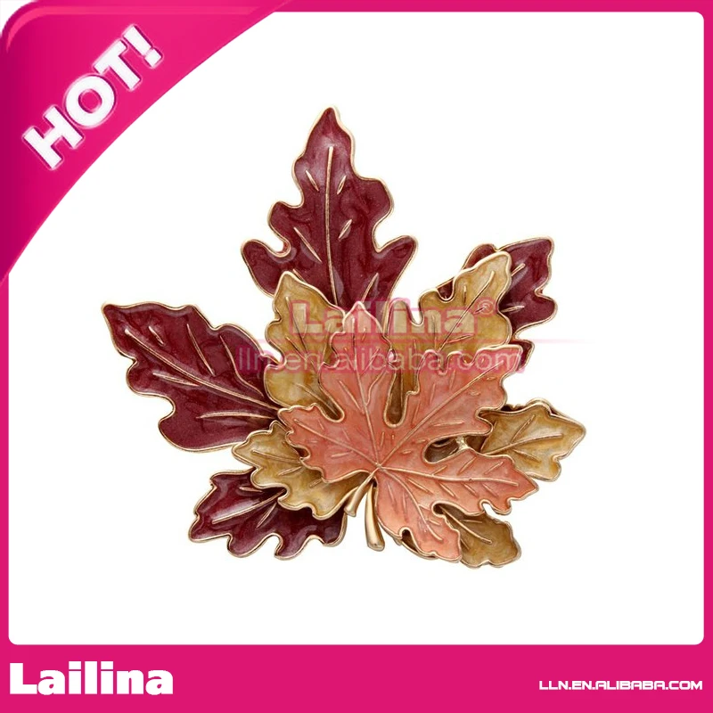 Модная металлическая брошь в виде кленового листа с эмалью|brooch pins|fashion brooches pinsfashion