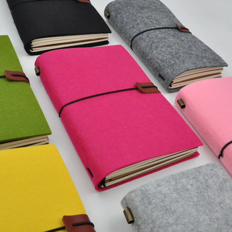Maotu Vintage Felt Fabric Bullet Journal Traveler's Notebook Diary Sketchbook Planner Handmade Creative Gift