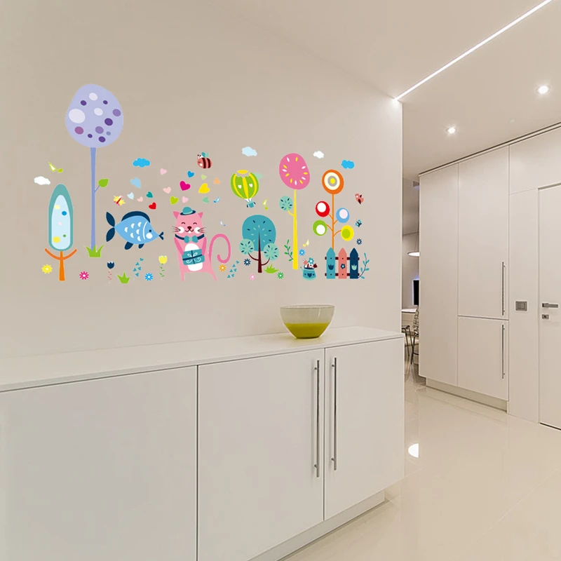 Home Decor Cartoon Car Creative wall stickers Home Decor Wedding Decoration maison Self-adhesive Removable wall stickers rooms (2)