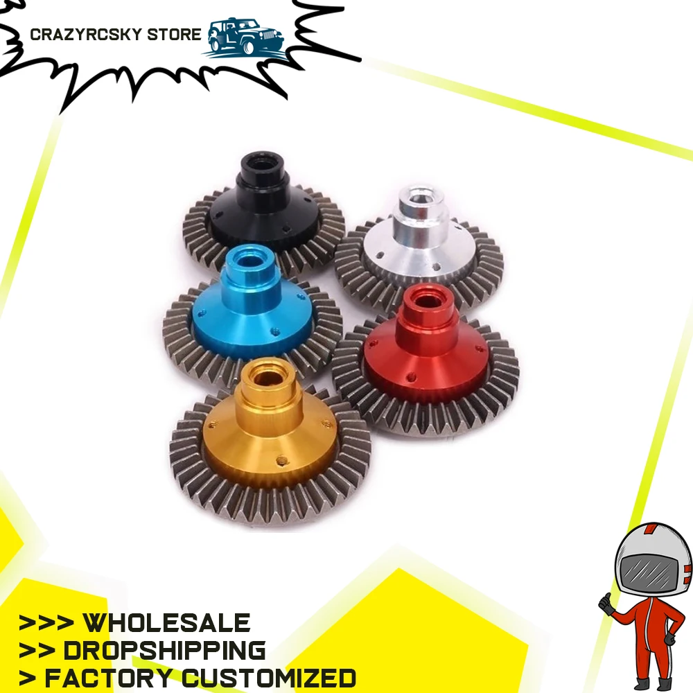 1Set Steel 38T Main Gear And 13T Bevel Gear For Rc Hobby Model Car 1/10