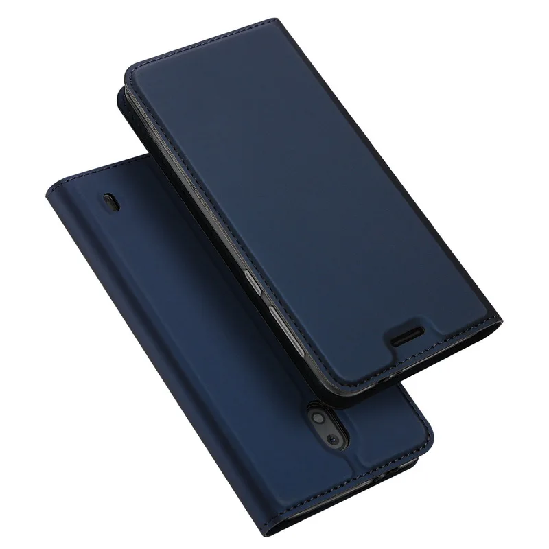 Магнитный флип-чехол-кошелек для Nokia 5, 8, 2, 3, 7, 1, 9,, тонкий кожаный держатель для карт, полный Чехол для Nokia 6, чехол-книжка - Цвет: Blue