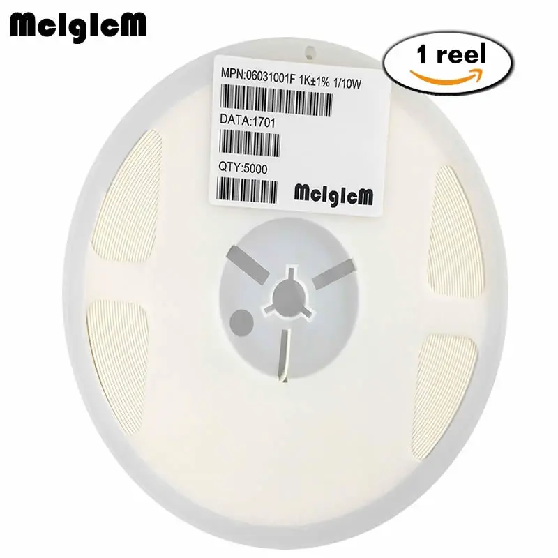 MCIGICM 5000 шт 1% 0603 smd Чип резисторы 0R 10M 1/10 Вт 22R 47R 100R 220R 150R 1K|smd chip resistor|chip resistorssmd resistor |