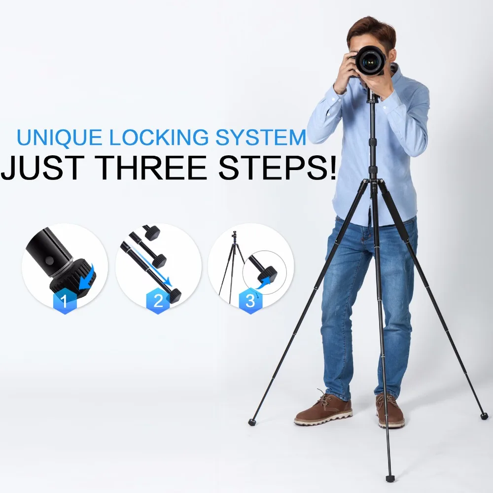 Portable Professional Photographic Aluminum Travel Table Monopod Camera Tripod For Cellphone Smartphone Canon Sony Nikon Compact Camera (4)