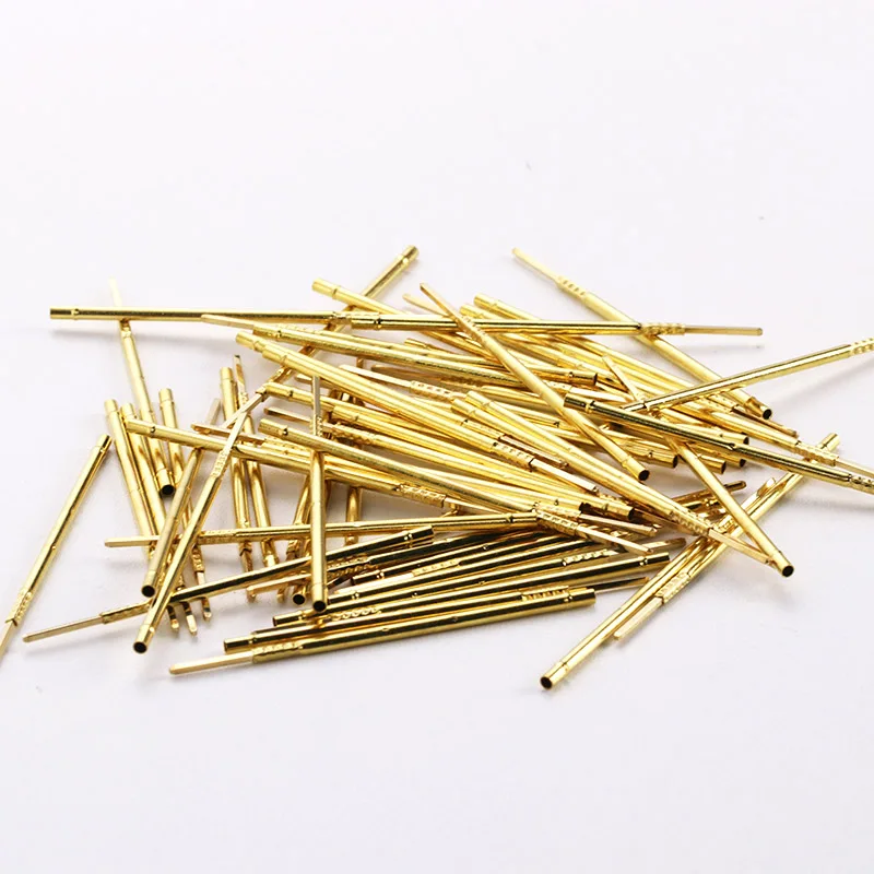 DIY Household Circuit Probe Needle RL75-2W 100 Pcs / Package Spring Thimble Needle Sleeve Length 38.2mm Gold Probe ETUUD