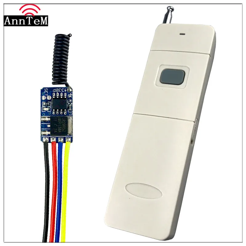 

Anntem brand RF 433mhz Wireless Remote Control Switch Long Range DC3.3V-12V Learning code controle remoto Video presentatio