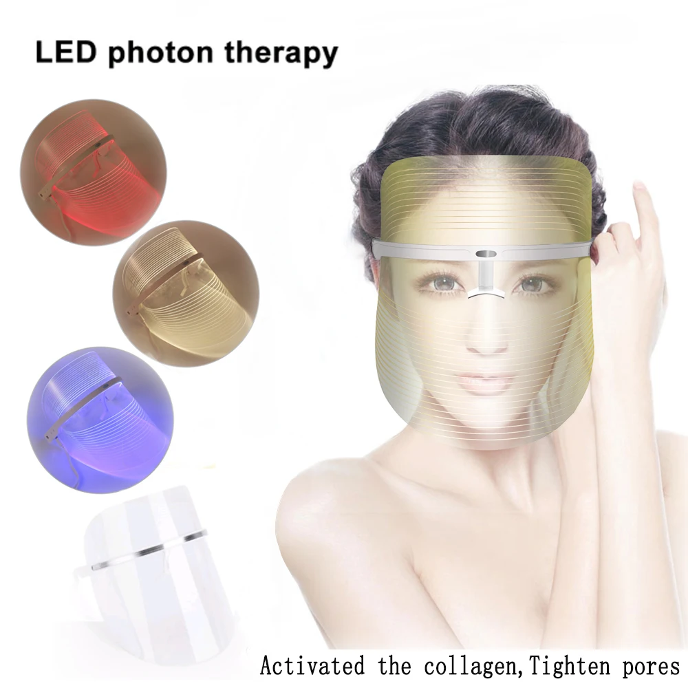 LED Light Photon Face Mask Skin Rejuvenation Wrinkle Removal Facial Spa Anti Spot Whitening Salon | Красота и здоровье