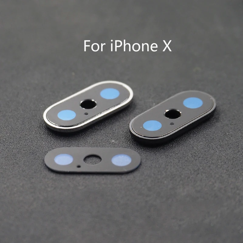 

New Back Rear Main Camera Glass Lens Cover with Frame case For iPhone 7 7Plus 8 8Plus / iPhone X