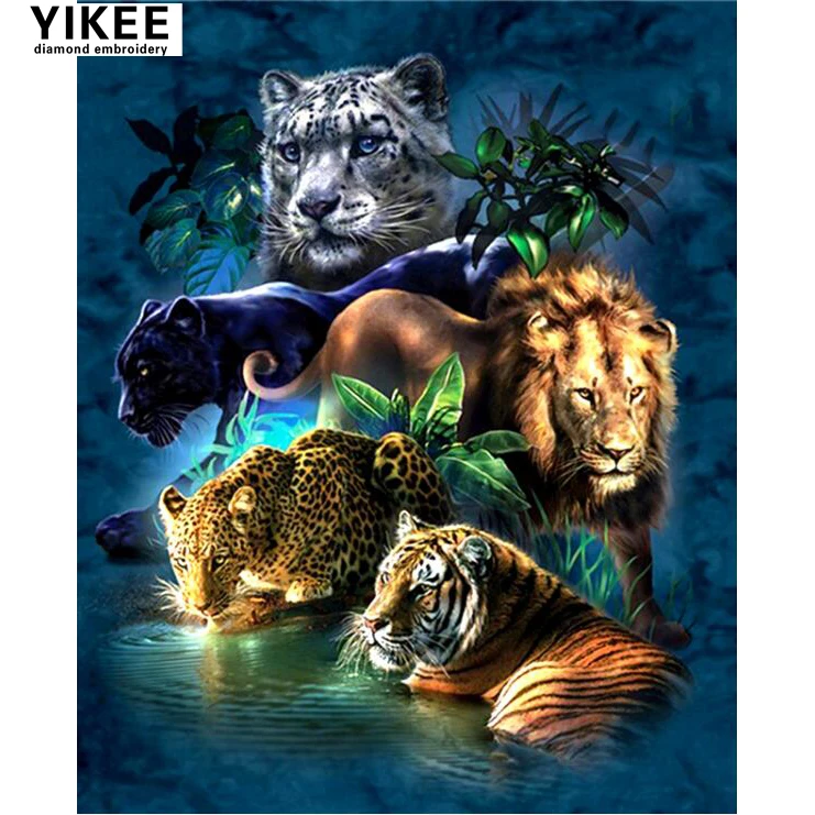 

H369 diamond embroidery animals,full square,diamond painting Cross Stitch,5d,diamond painting Big Cat Prowess