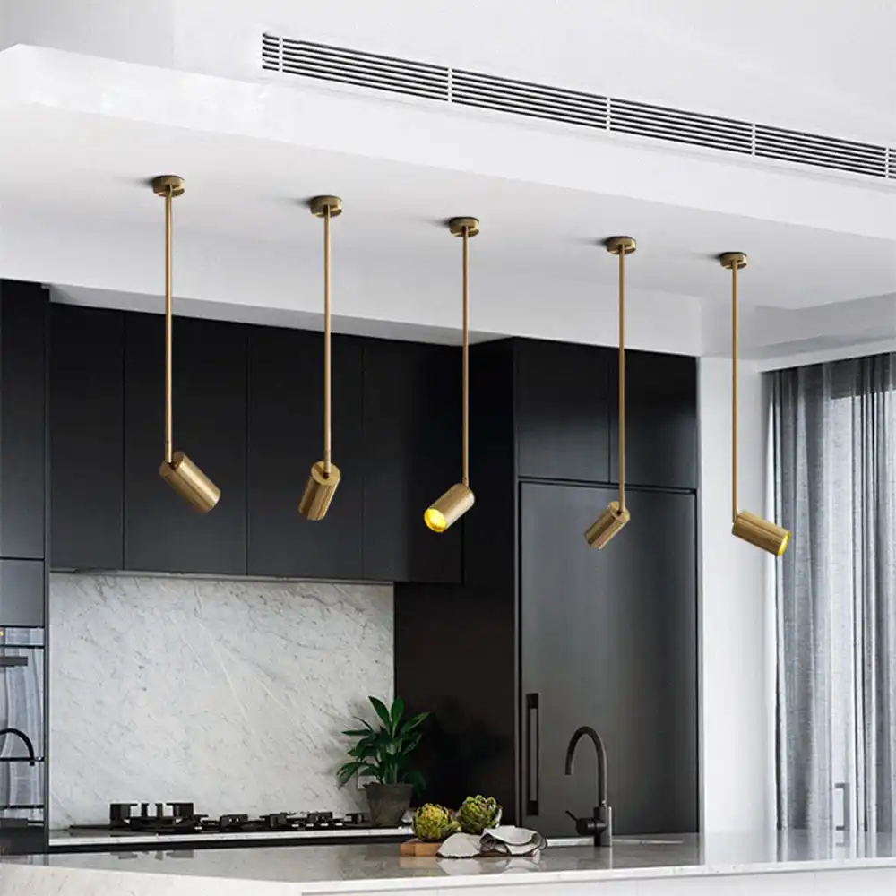 Modern Minimalis Hitam Emas Flush Mount Indoor Led Ceiling Light