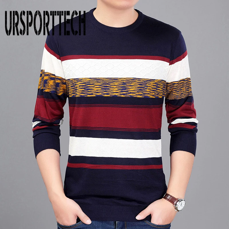 

URSPORTTECH Brand 2017 New Autumn Winter Casual Sweater Men Fashion long Sleeve pullovers Slim Fit Knitting Mens Sweaters S-3XL