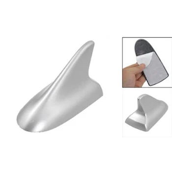 

New Hot Silver Tone Shark Fin Design Sticky Antenna for Car Vehicle Auto