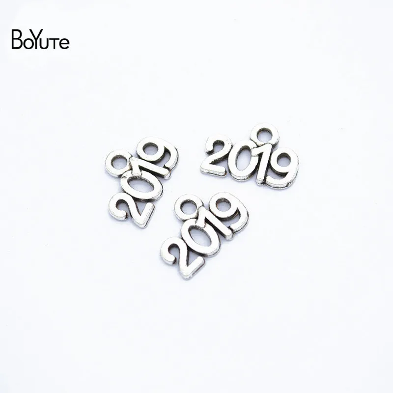BoYuTe (100 шт./лот) 14*9 мм металлический сплав 2019 2020 2021 2022 год сувенирные подвески