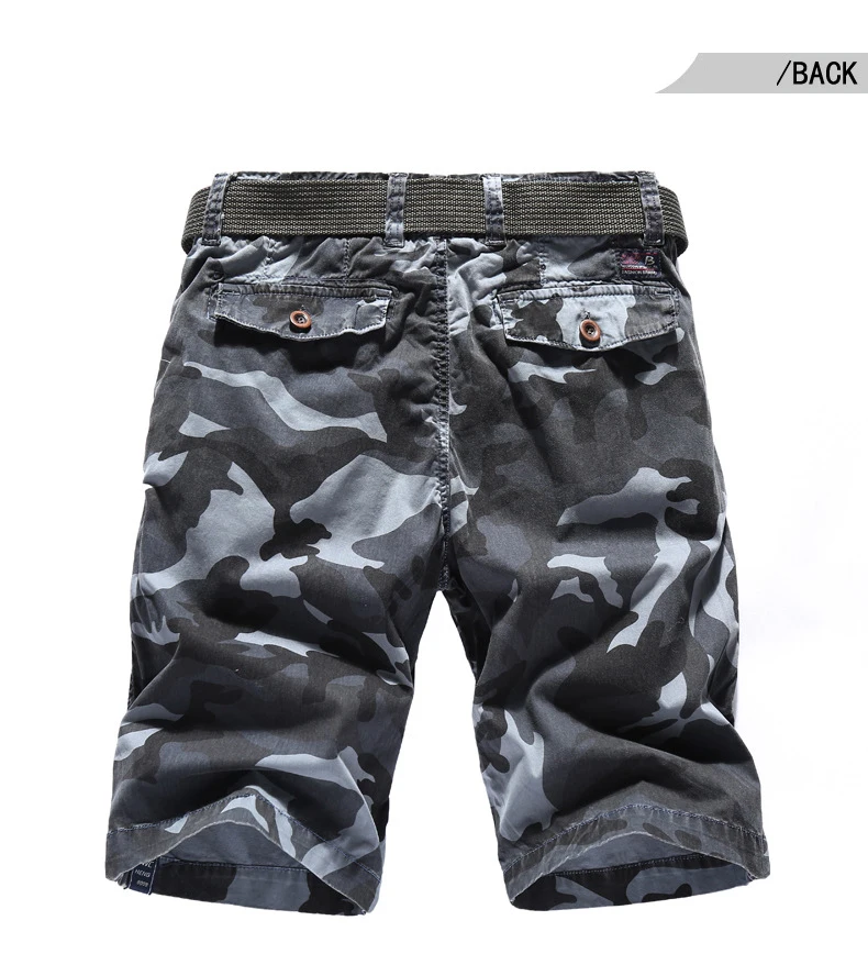Высокое качество Camo военные шорты мужские хлопок брюки-карго мужские шорты 2018 камуфляж летние шорты Homme бермуды masculina Размер 30- 40