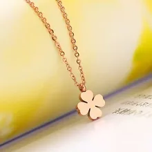 YUN RUO, современное стильное ожерелье в виде четырехлистного клевера, Женские Ювелирные изделия из титановой стали, розовое золото, подарок на день Святого Валентина