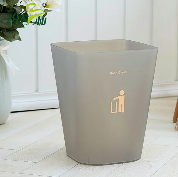 

Nordic Simple Uncovered Trash Can Household Bathroom Kitchen Bedroom New Large Waste Bin Dormitory Office Cleaning Tools Q160