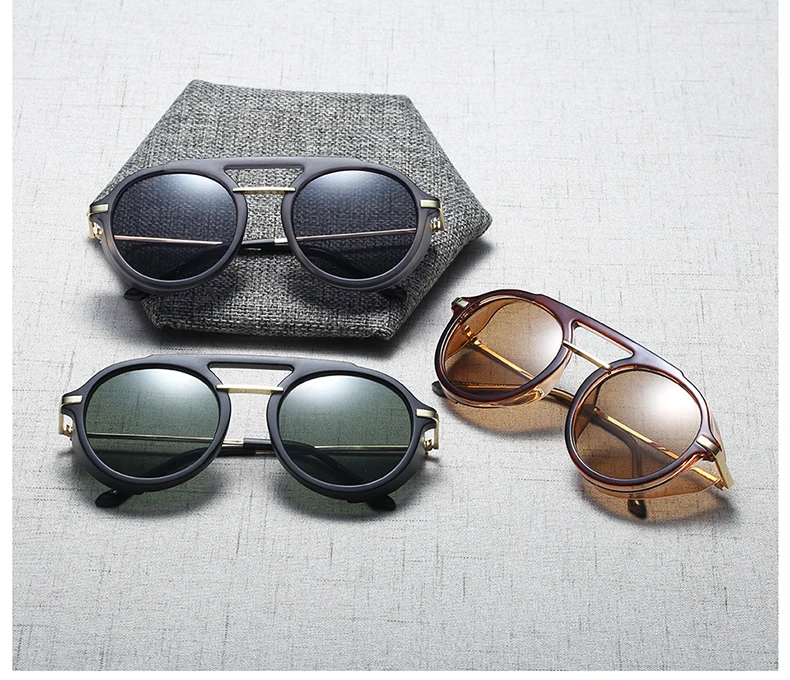 JackJad, новинка, Модные Винтажные Солнцезащитные очки в стиле стимпанк, боковая защита, для женщин, в стиле панк, круглые, фирменный дизайн, солнцезащитные очки Oculos De Sol 97610