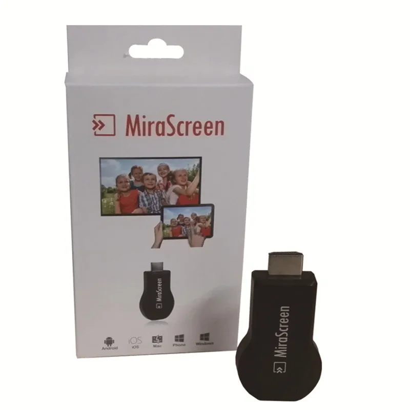 ТВ-палка MiraScreen OTA Dongle TOP 1 Chrome Литой Wi-Fi дисплей приемник DLNA AirPlay Miracast Air зеркалирование