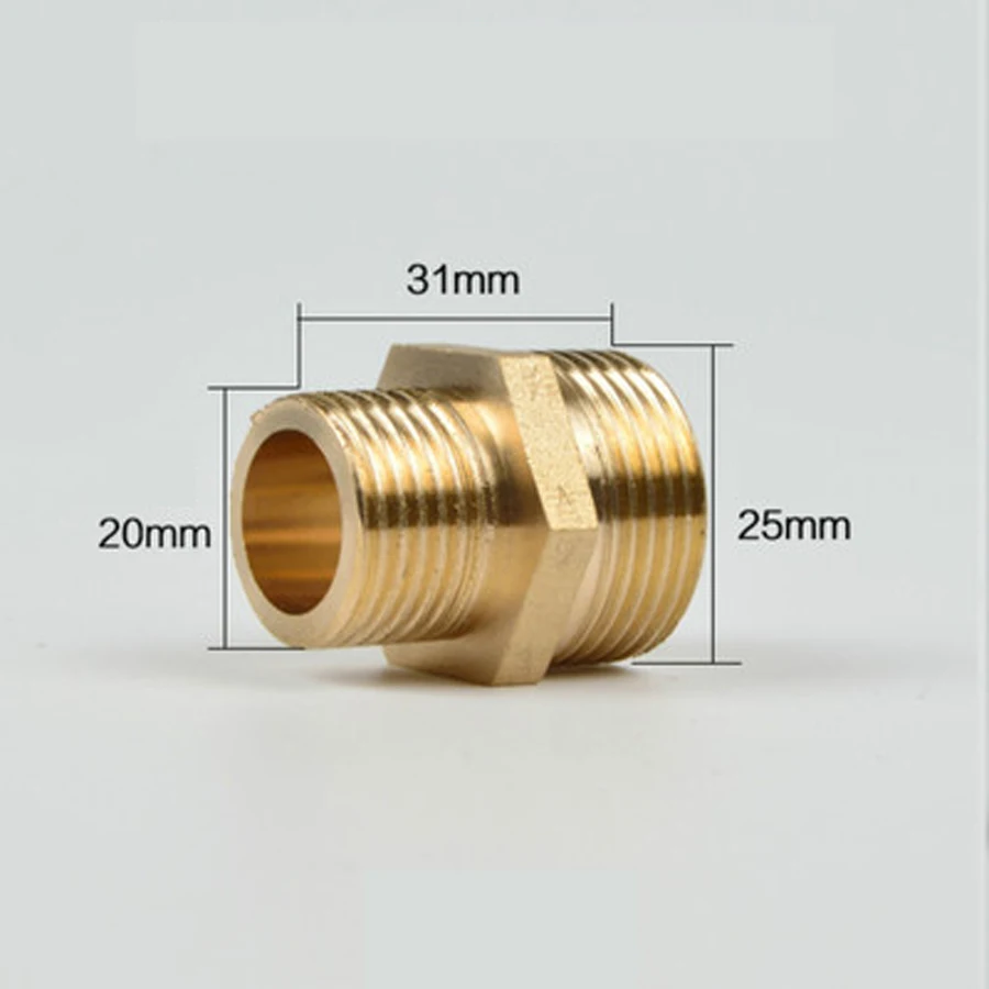 Thicken 1/2&quot BSP male Turn 3/4&quot Male Reducer Brass Pipe Fitting Connector Coupling Adapter | Обустройство дома