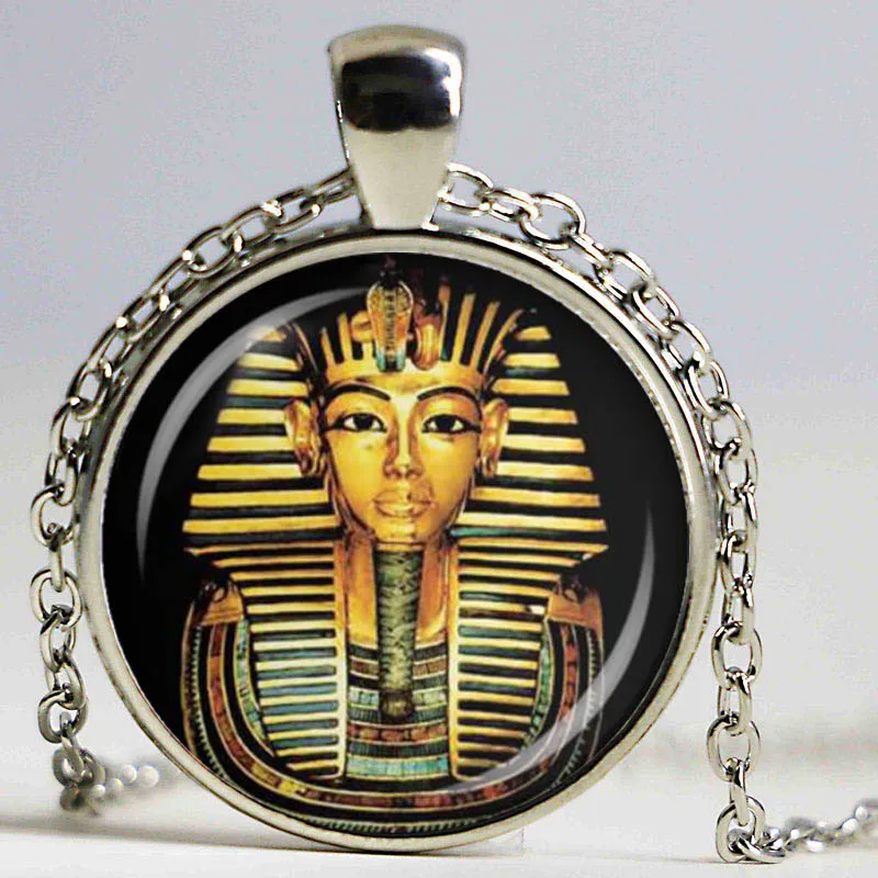 Ожерелье с кулоном в виде стеклянного купола Фараона|jewelry vintage|pendant necklaceancient egypt |