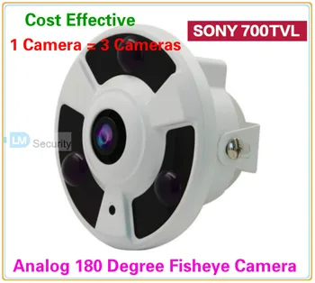 

Lihmsek Sony 700TVL CCTV Fisheye Panoramic Vandalproof camera 180 Degree Wide Angle camera with 3pcs Array IR leds free shipping