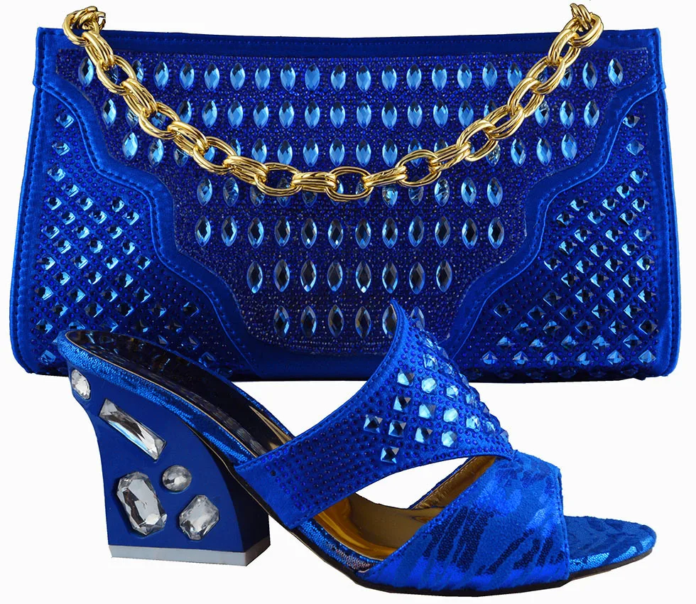 blue shoes and bag for wedding