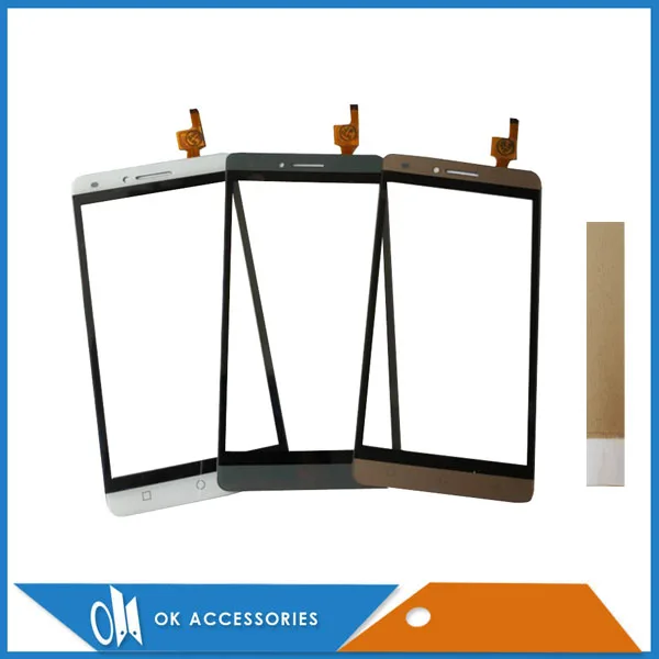 

For Ark Benefit S502 Sensor Touch Screen Panel Replacement Front Glass Black White Color With Tape 1PC/Lot