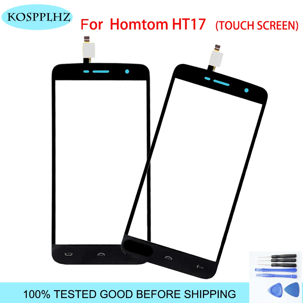 

KOSPPLHZ 5.5 inch Homtom HT17Pro HT17 Pro Touch Screen Glass 100% Guarantee New Glass Panel Touch Screen HT 17 + tools