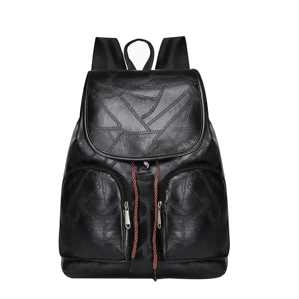 

Woman Hasp School Bag Waterproof Softback Bags Fashion PU Leather Couple Backpack Female Pretty Travel Rucksack Solid 10Jul 25