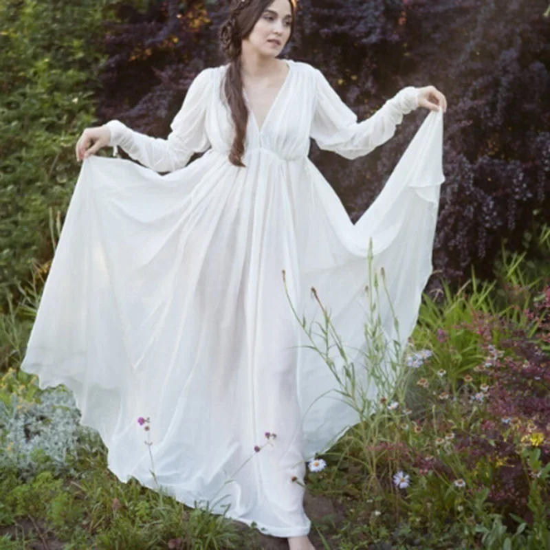 vintage white long dress